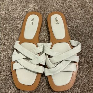 Brand new white sandals